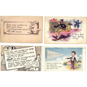 Lot of 4 Antique/Vintage Comic Postcards - Lot 235